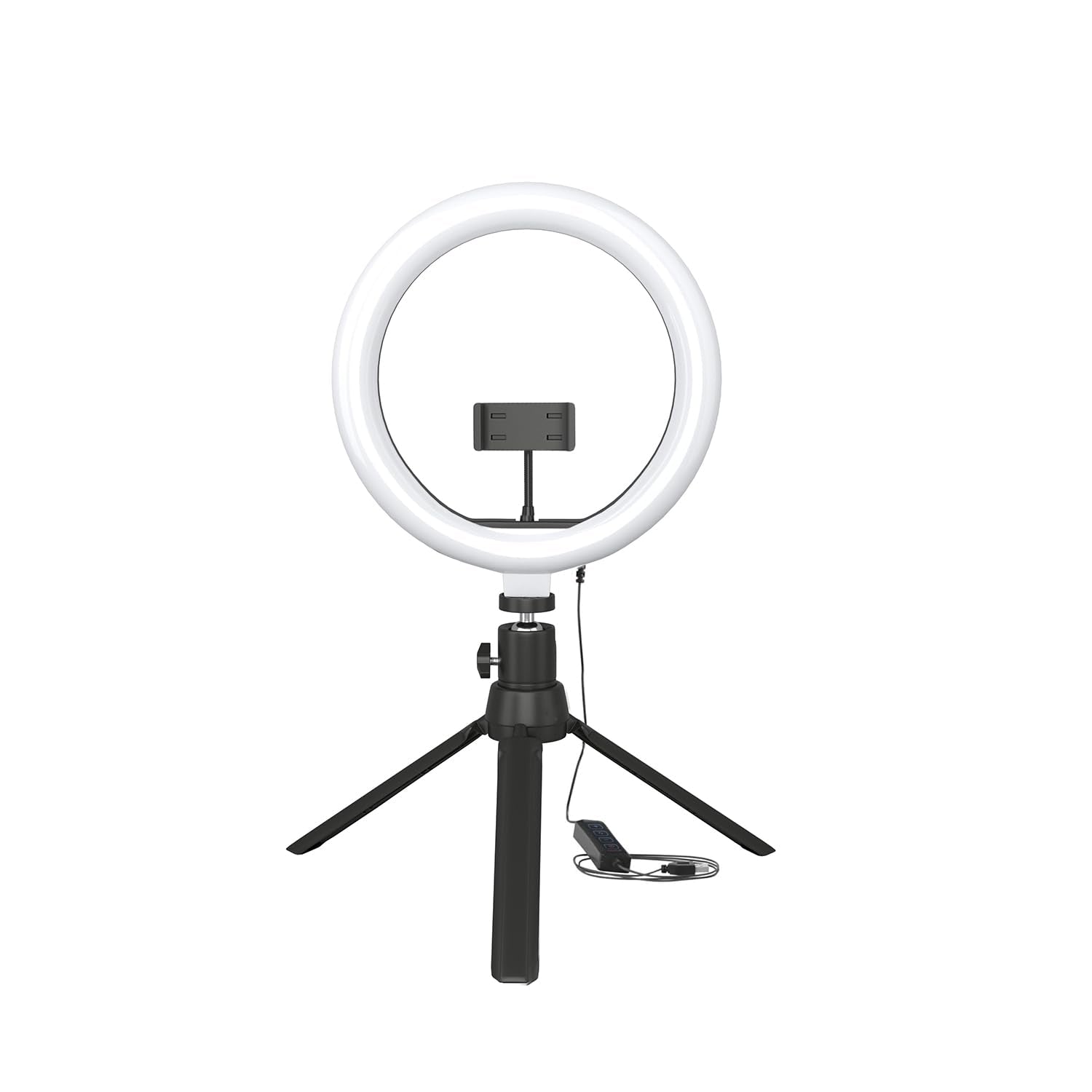 Amazon Basics 10-inch Ring Light with Tripod Stand | 3 Color Modes | 10 Brightness Settings | 360° Rotation | Suitable for Mobile Phones & Camera, YouTube, Photoshoot, Videography and More