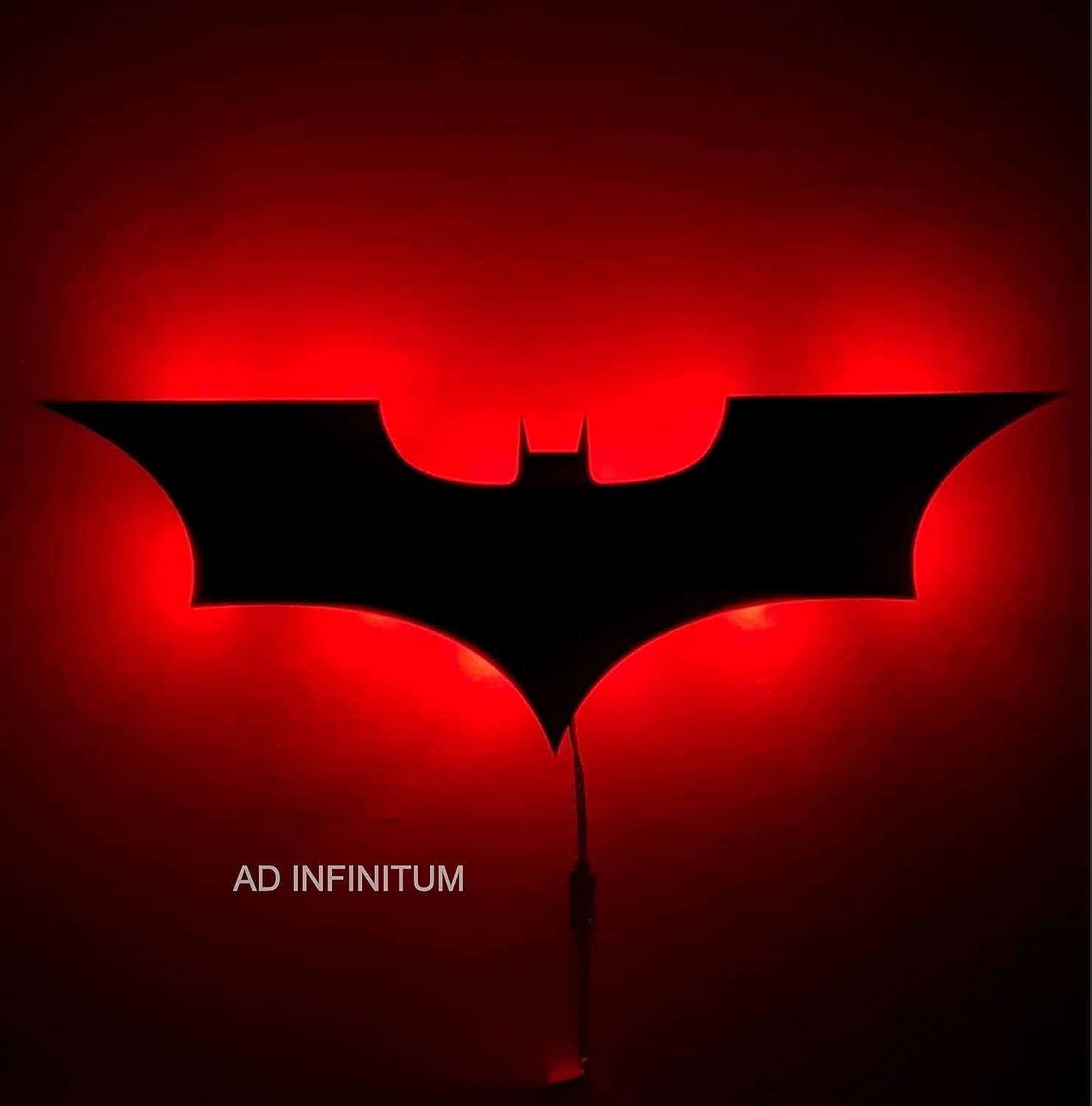 AD INFINITUM LED Wall Lamp, Comic Lover, Bat Cave, Night Lamp, for Gift, Kids Room, Gaming Setup, Gaming Room, Man Cave (Dark_Knight-Multicolor)