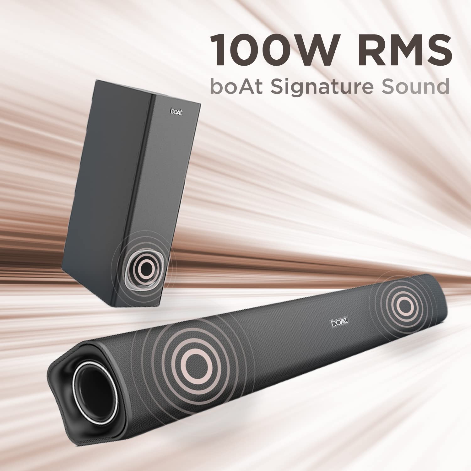 boAt Aavante Prime 5.1 5000DA (2025 Launch), Dolby Atmos, 500W, 5.1CH w/Wired Subwoofer & Wired Satellites, Multi Compatibility, Bluetooth Sound bar, Home Theatre Soundbar Speaker(Premium Black)