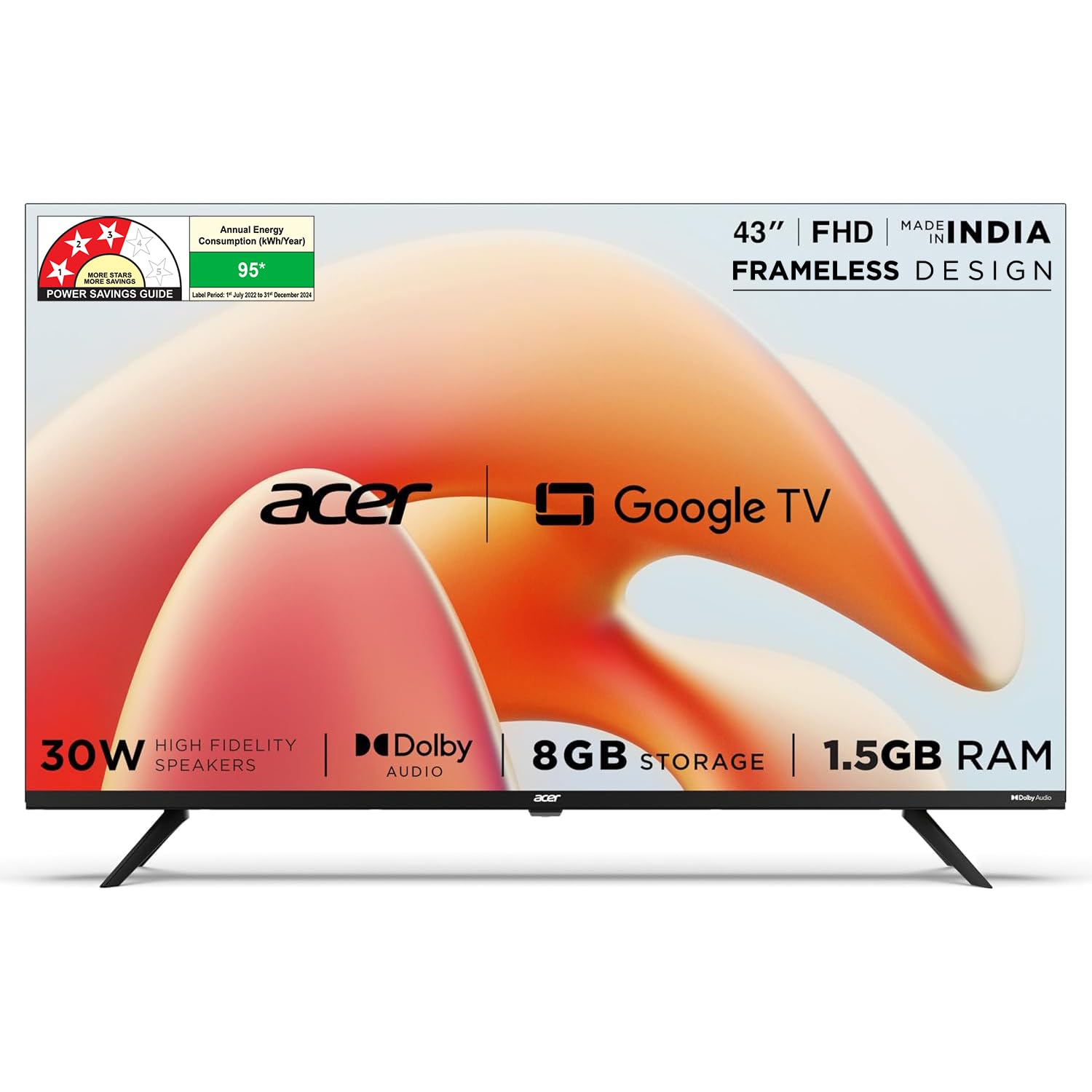 Acer 139 cm (55 inches) G Plus Series 4K Ultra HD LED Smart Google TV AR55UDGGR2851AD