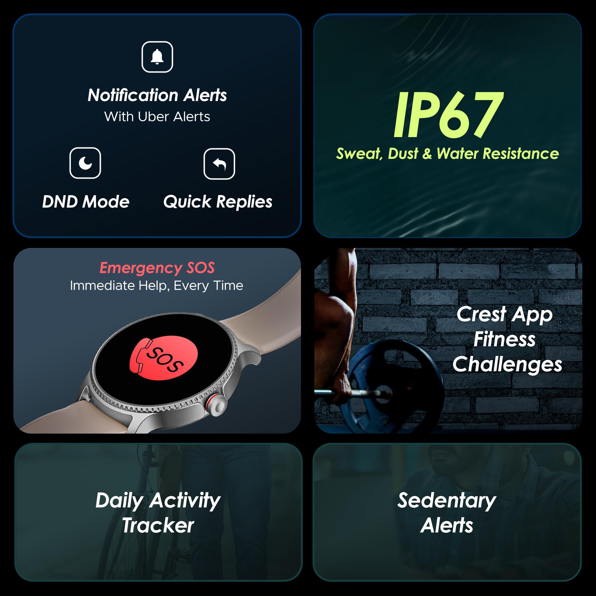 Boat Lunar Discovery w/ 1.39" (3.5 cm) HD Display, Turn-by-Turn Navigation, DIY Watch Face Studio, Bluetooth Calling, Emergency SOS, QR Tray, Smart Watch for Men & Women(Active Black)