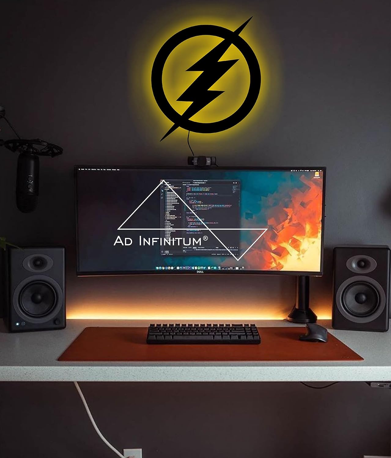 AD INFINITUM LED Wall Lamp, Comic Lover, Bat Cave, Night Lamp, for Gift, Kids Room, Gaming Setup, Gaming Room, Man Cave (Dark_Knight-Multicolor)