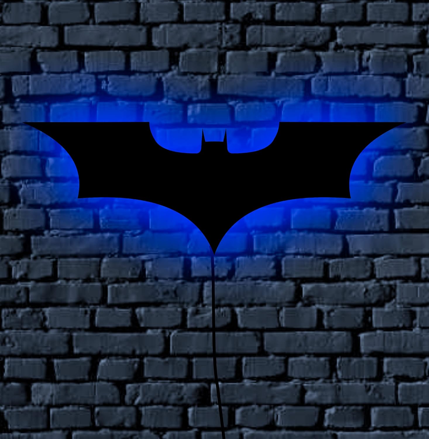 AD INFINITUM LED Wall Lamp, Comic Lover, Bat Cave, Night Lamp, for Gift, Kids Room, Gaming Setup, Gaming Room, Man Cave (Dark_Knight-Multicolor)