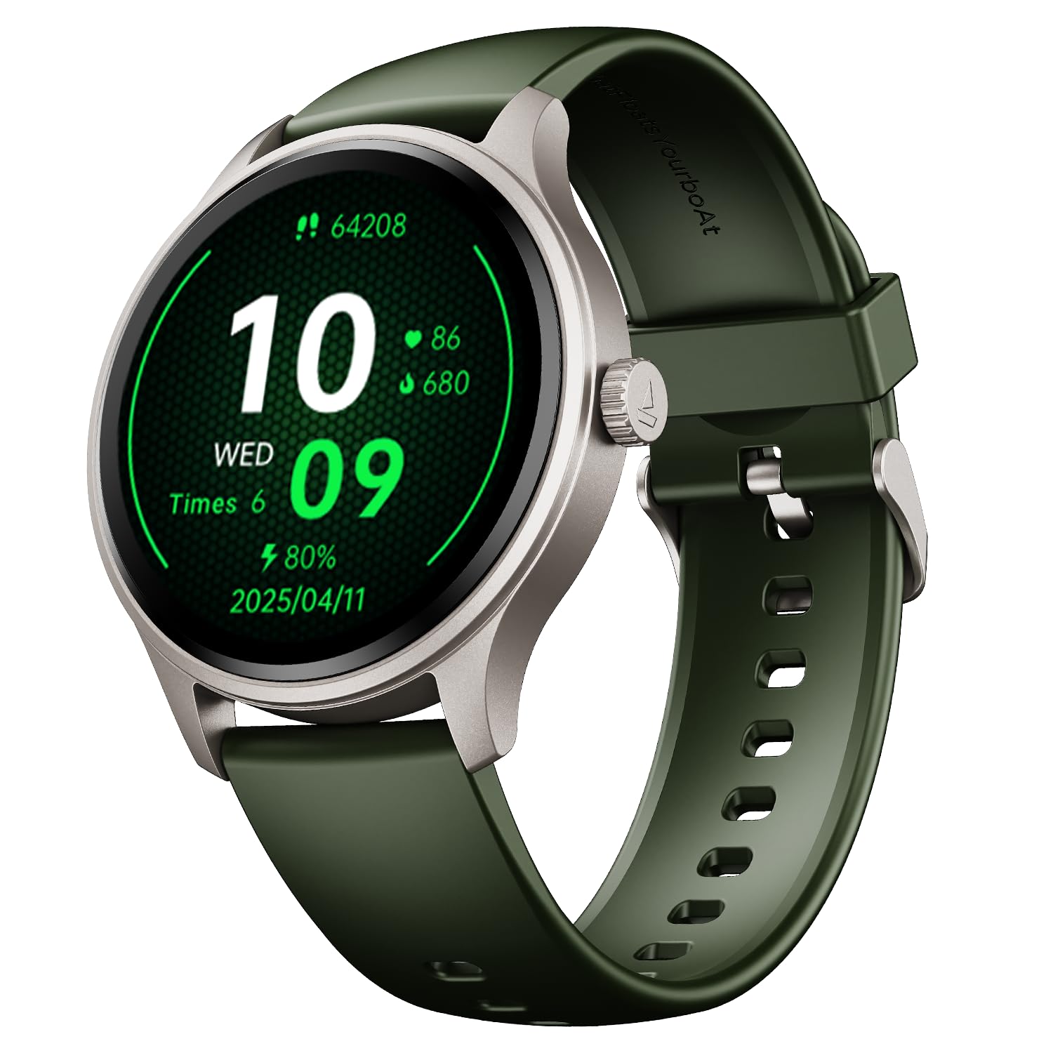 Boat Lunar Discovery w/ 1.39" (3.5 cm) HD Display, Turn-by-Turn Navigation, DIY Watch Face Studio, Bluetooth Calling, Emergency SOS, QR Tray, Smart Watch for Men & Women(Active Black)