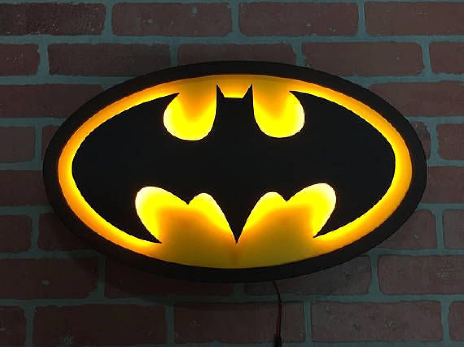 AD INFINITUM LED Wall Lamp, Comic Lover, Bat Cave, Night Lamp, for Gift, Kids Room, Gaming Setup, Gaming Room, Man Cave (Dark_Knight-Multicolor)