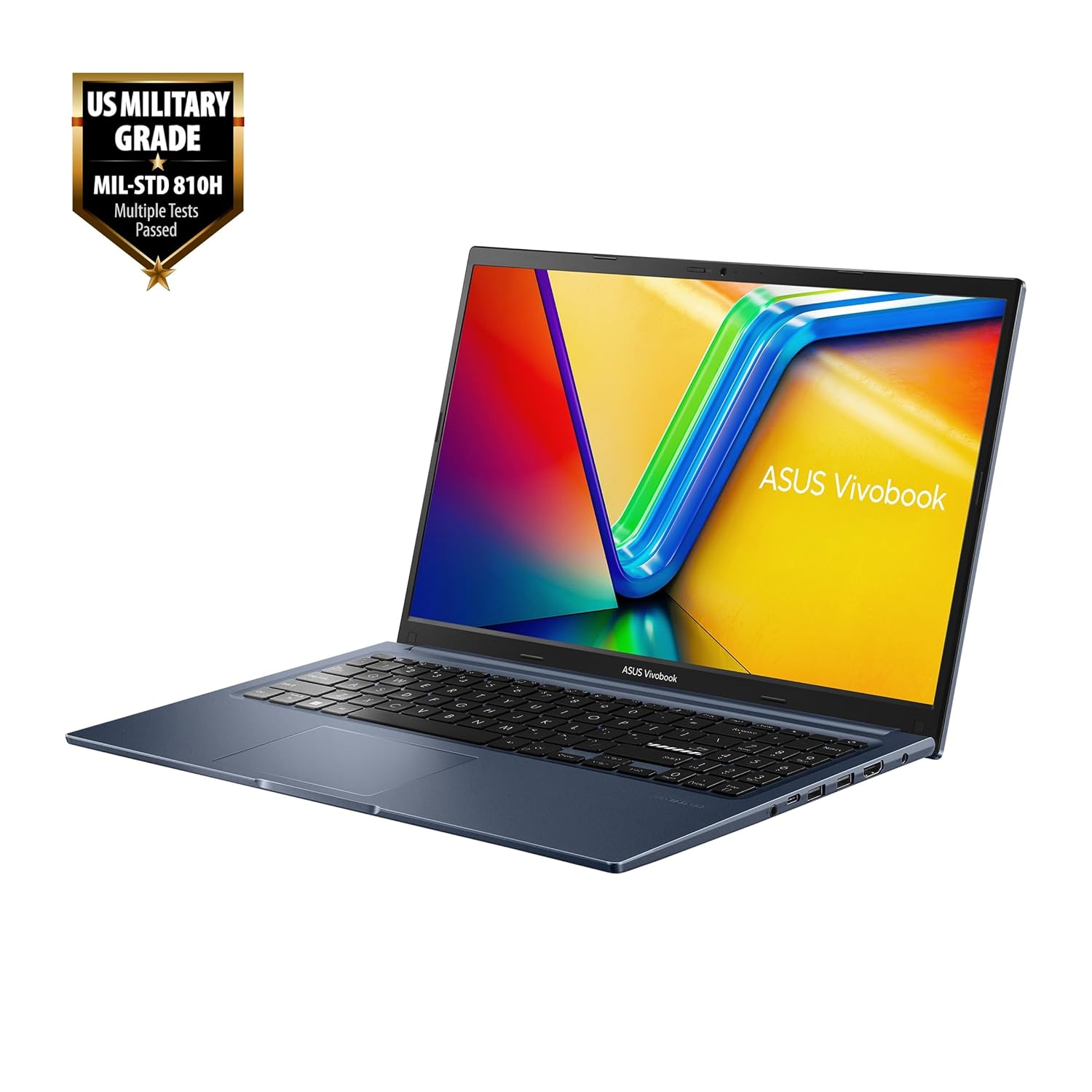 ASUS Vivobook 15,13th Gen,Intel Core i5-13420H(Intel UHD iGPU/16GB RAM/1TB SSD/FHD/15.6"/60Hz/Backlit Keyboard/Windows 11/M365 Basic (1Year)*/Office Home 2024/Quiet Blue/1.70 kg) X1502VA-BQ1297WS