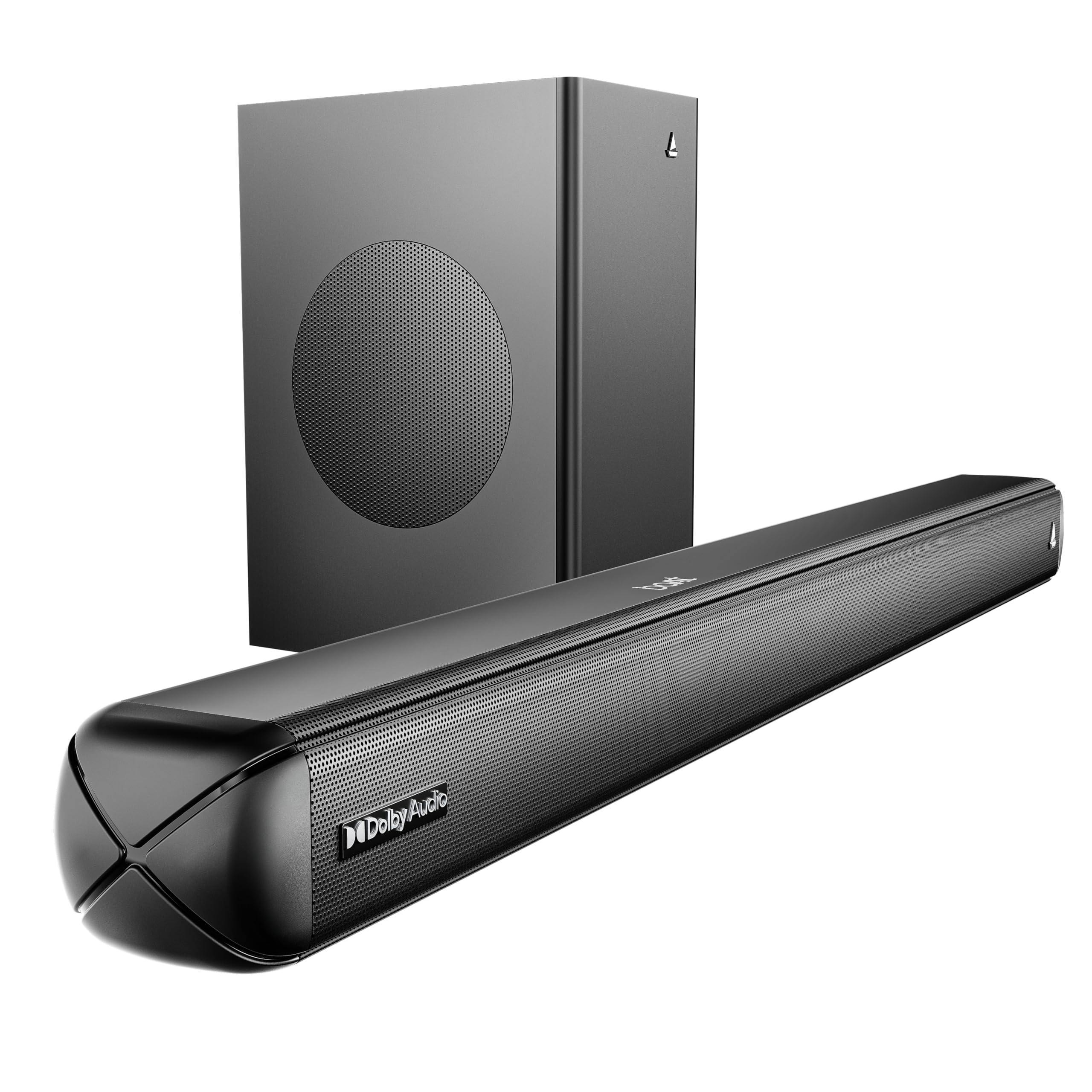 boAt Aavante Prime 5.1 5000DA (2025 Launch), Dolby Atmos, 500W, 5.1CH w/Wired Subwoofer & Wired Satellites, Multi Compatibility, Bluetooth Sound bar, Home Theatre Soundbar Speaker(Premium Black)