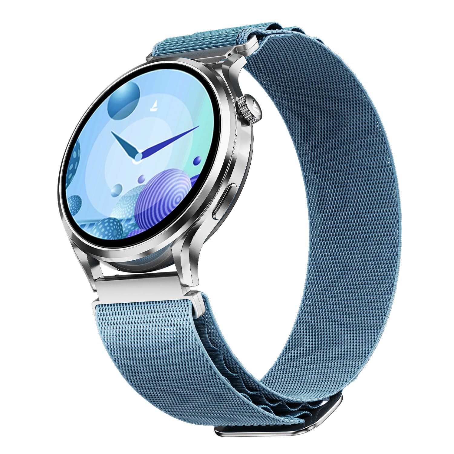 Boat Lunar Discovery w/ 1.39" (3.5 cm) HD Display, Turn-by-Turn Navigation, DIY Watch Face Studio, Bluetooth Calling, Emergency SOS, QR Tray, Smart Watch for Men & Women(Active Black)