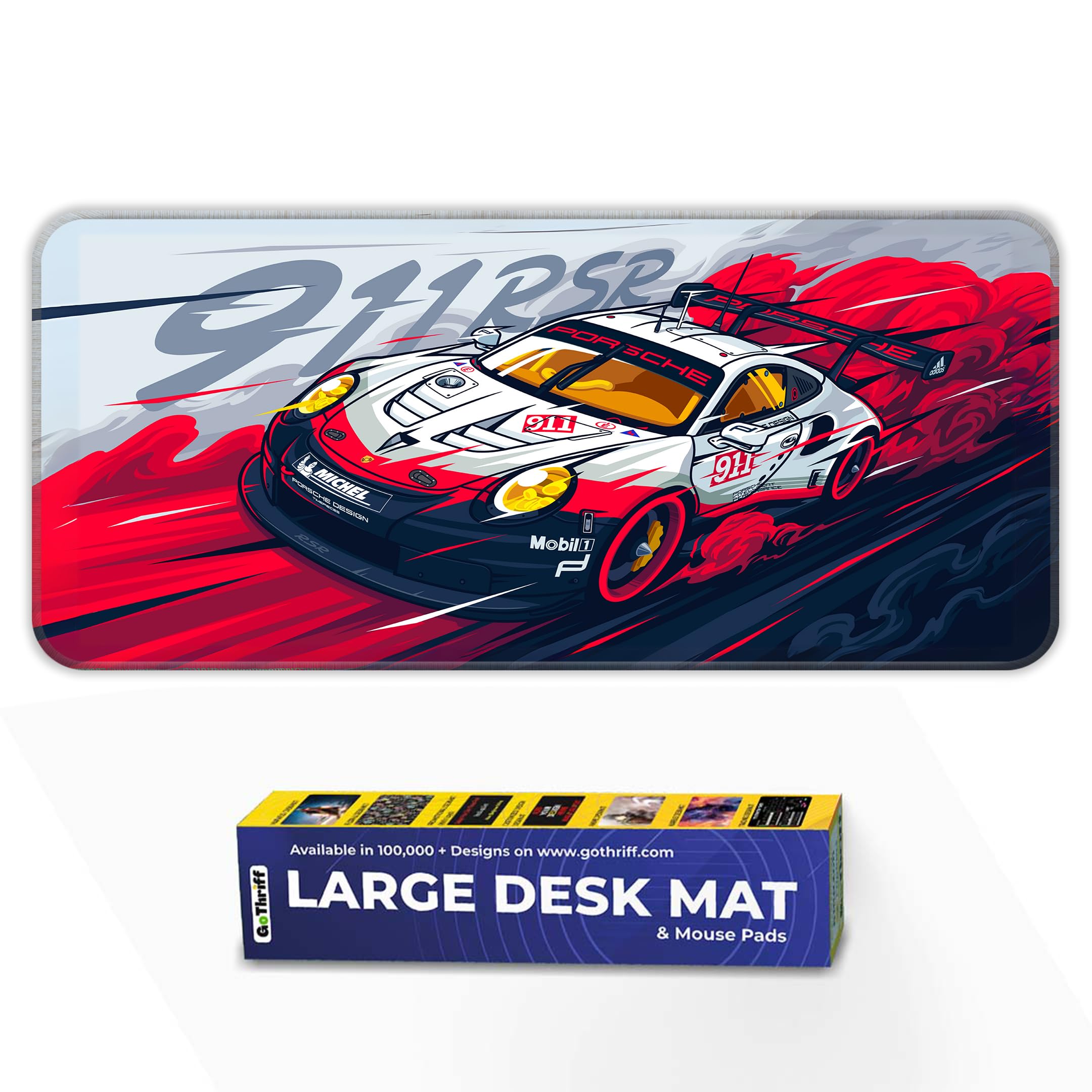 BeeMW Gaming Mouse Pad 60X30CM - Extended Large with Stitched Edges, Non-Slip Rubber Base, Perfect for Setup, PC & Gaming Accessories - Long DeskPad