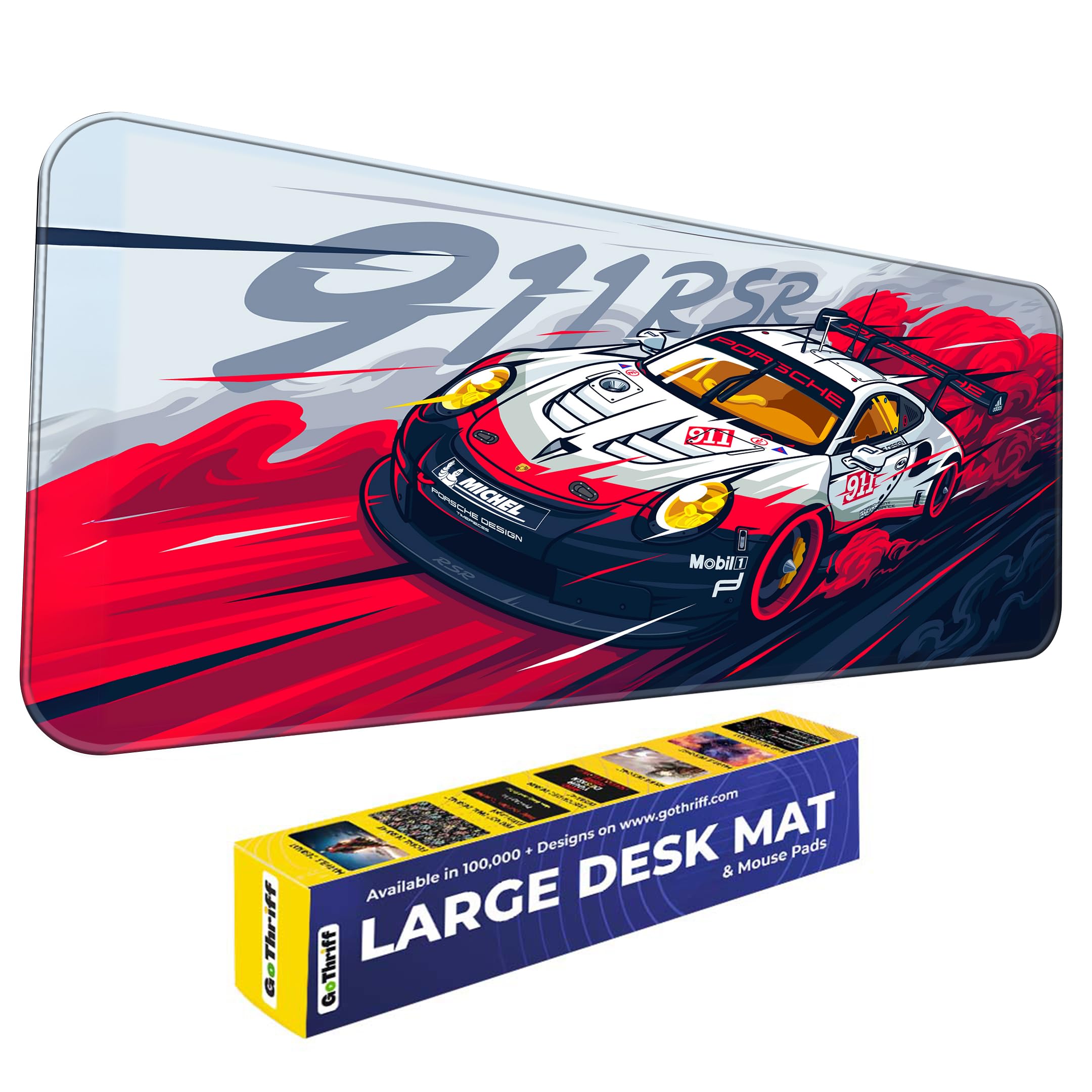 BeeMW Gaming Mouse Pad 60X30CM - Extended Large with Stitched Edges, Non-Slip Rubber Base, Perfect for Setup, PC & Gaming Accessories - Long DeskPad