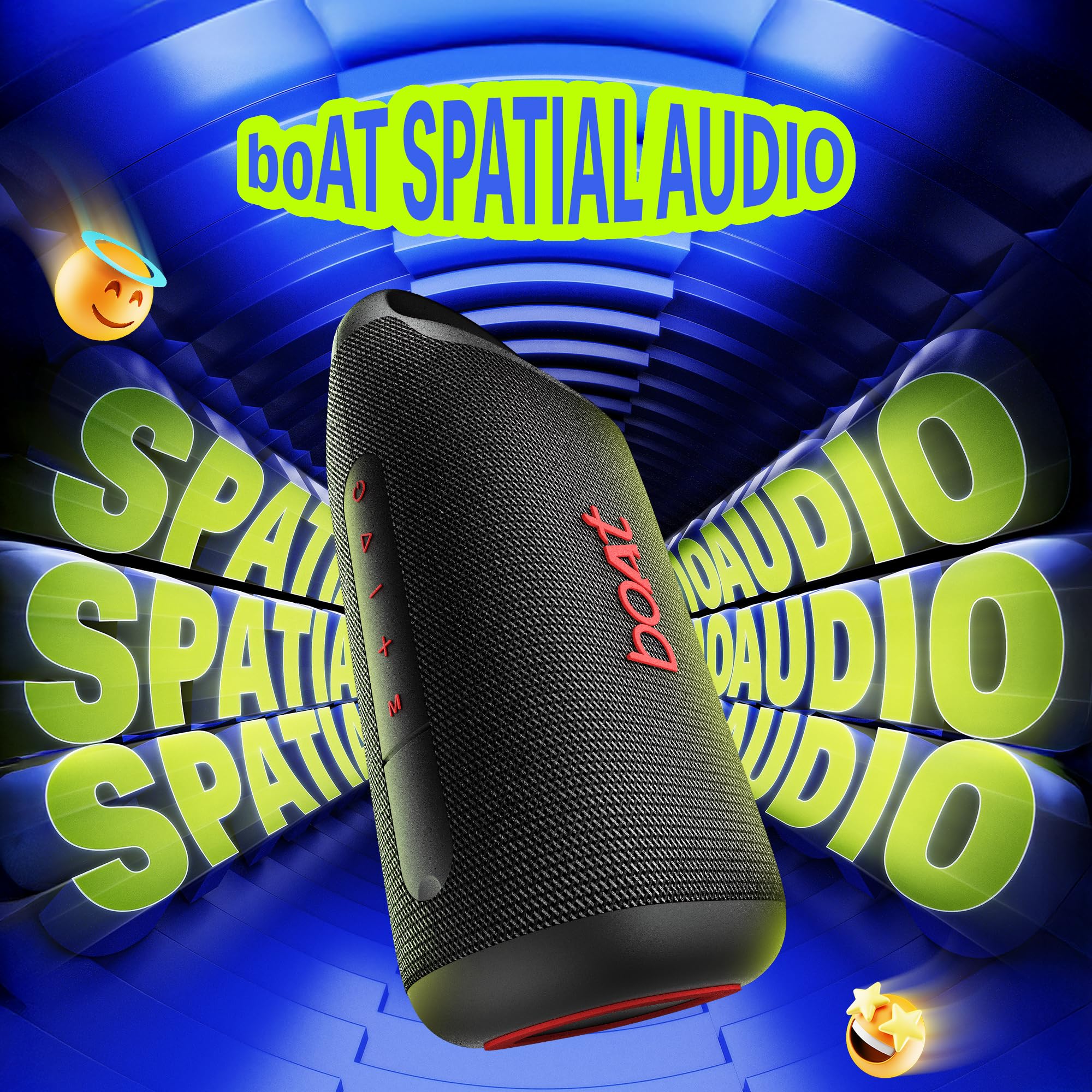 Boat 2025 Launch Stone Arc Pro Plus, Spatial Audio, 45W Signature Sound, 78mm Drivers,12 Hrs Battery, Broadcast & App Support, Bluetooth Speaker, Wireless Speaker, Portable Speaker (Raging Black)